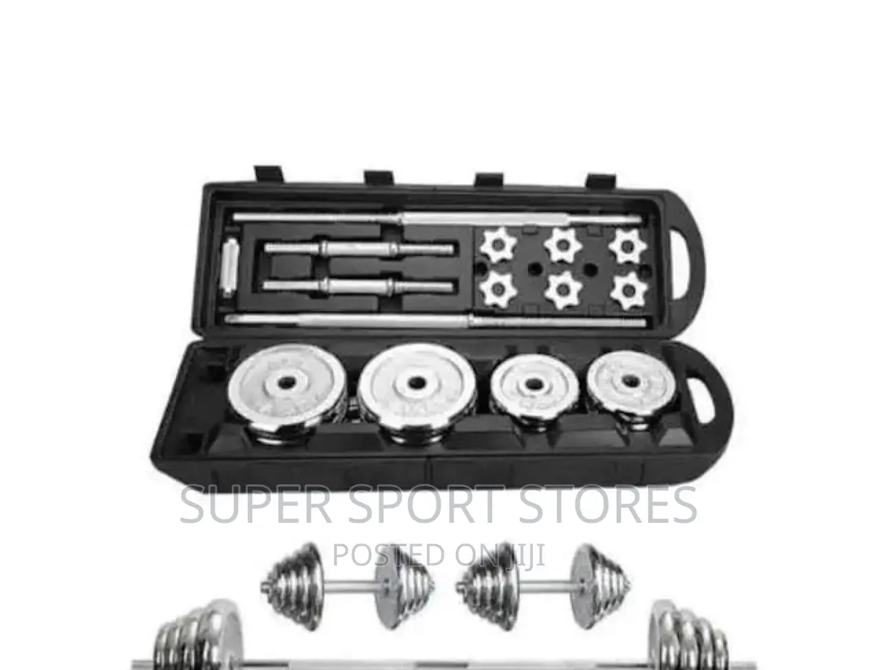 Brand New 50kg Chrome Dumbbell Set