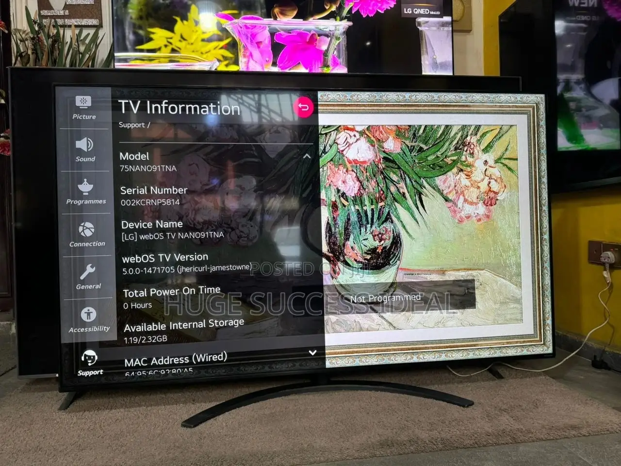 LG 75 Inch Nano91 Series Uhd Smart Nanocell LED TV