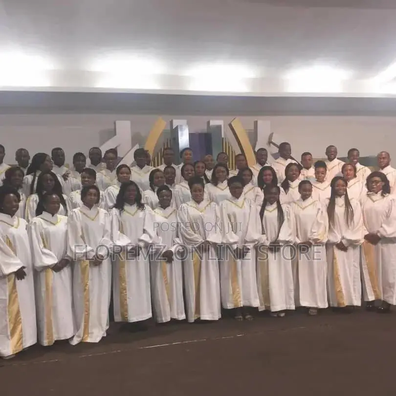 Cream White / Gold Choir Robes Bulk Rental