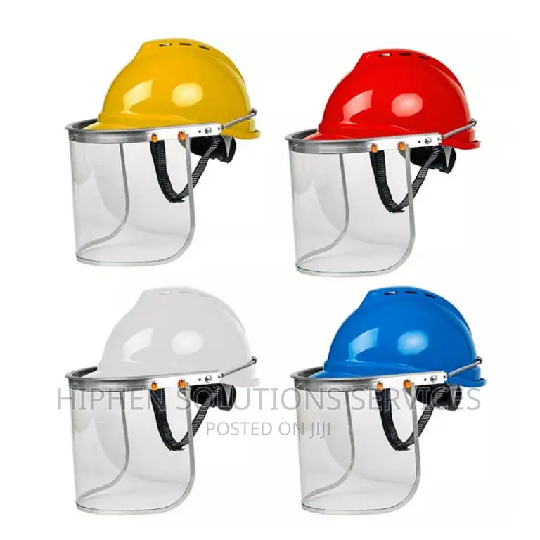 Pvc Face Shield With Safety Helmet