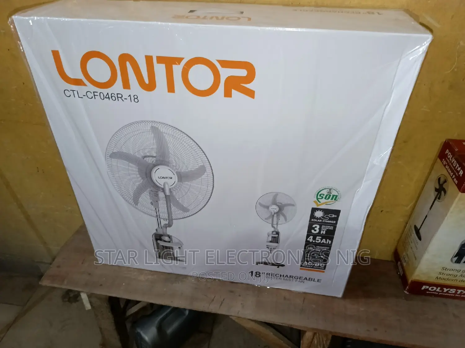 Rechargeable Mist Fan 18 Inches Lontor