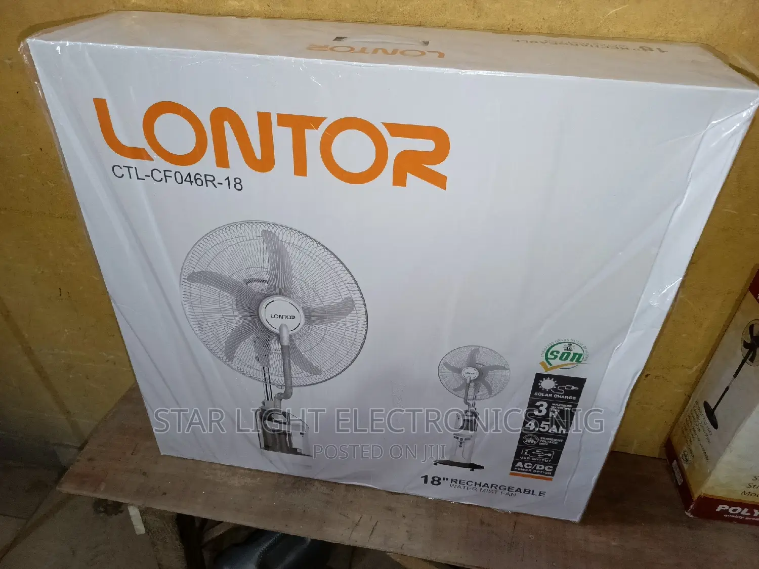 Rechargeable Mist Fan 18 Inches Lontor