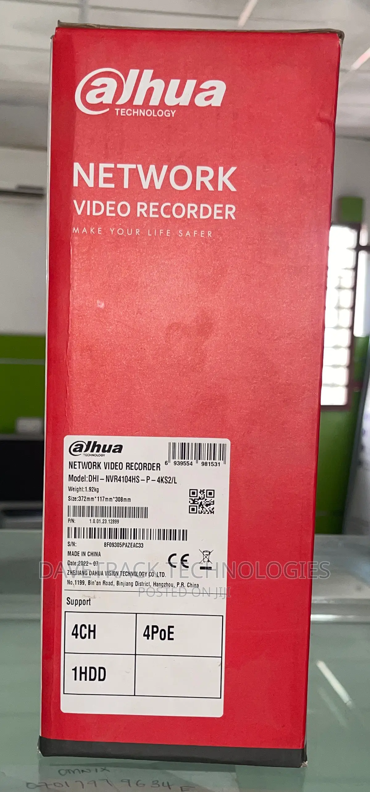 Dahua NVR 4channels With 4poe 1started