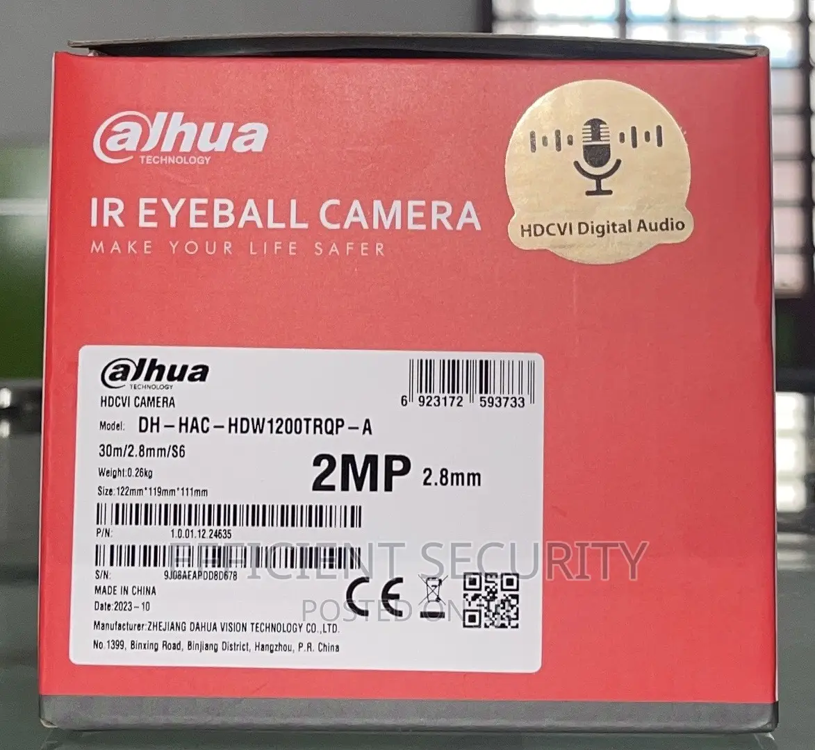 Dahua 2mp Analog Eyeball Camera With Audio Indoor