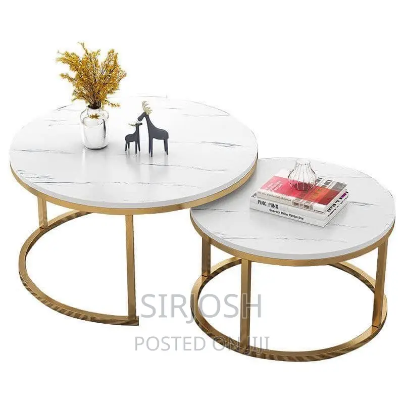 Faux Marble Top Center Table