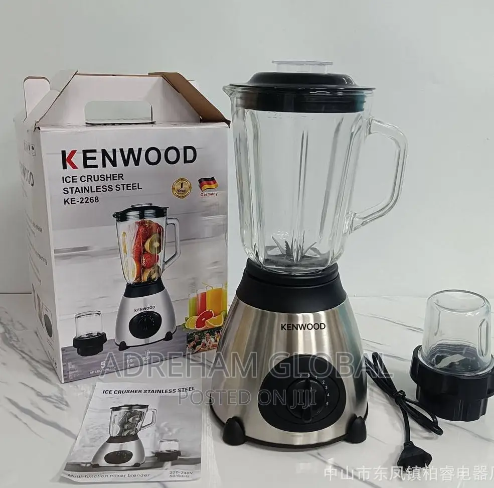 Kenwood 550W 2in 1 German Ice Crusher Blender 1.5ltr Big Cup