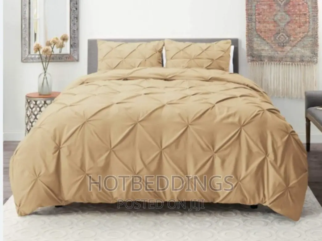 Pin Tuck Duvet, Bedsheet and 4 Pillow Cases