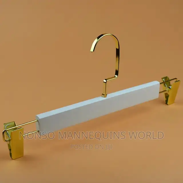 White Gold Luxury Customize Able Clothes Hangers