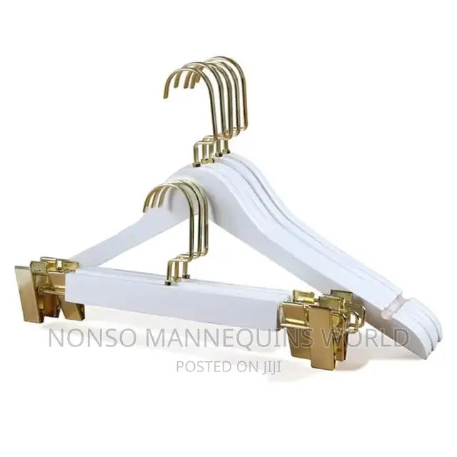 White Gold Luxury Customize Able Clothes Hangers