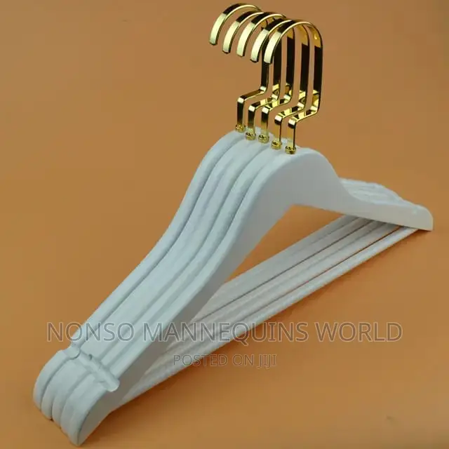 White Gold Luxury Customize Able Clothes Hangers