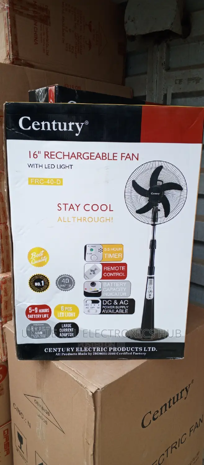 Century 16" Rechargeable Fan