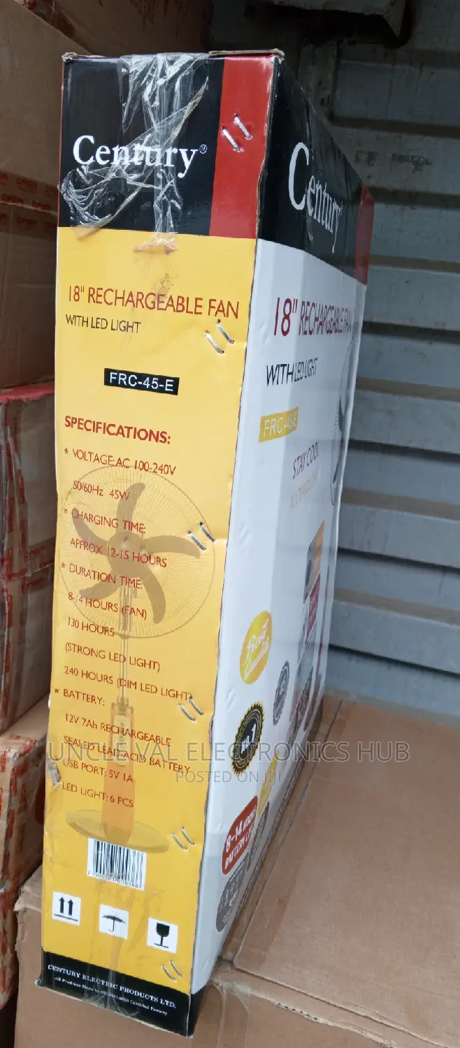Century 18" Rechargeable Fan