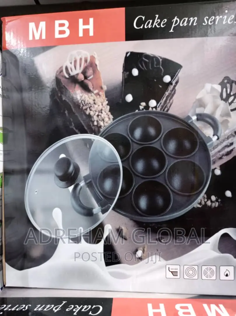M B H 7 Holes Cake Maker Pan With Cover.