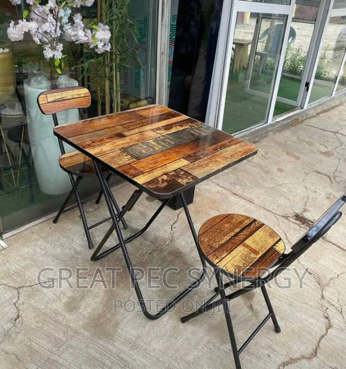 White Table and Chair (1 Table and 2 Chairs)