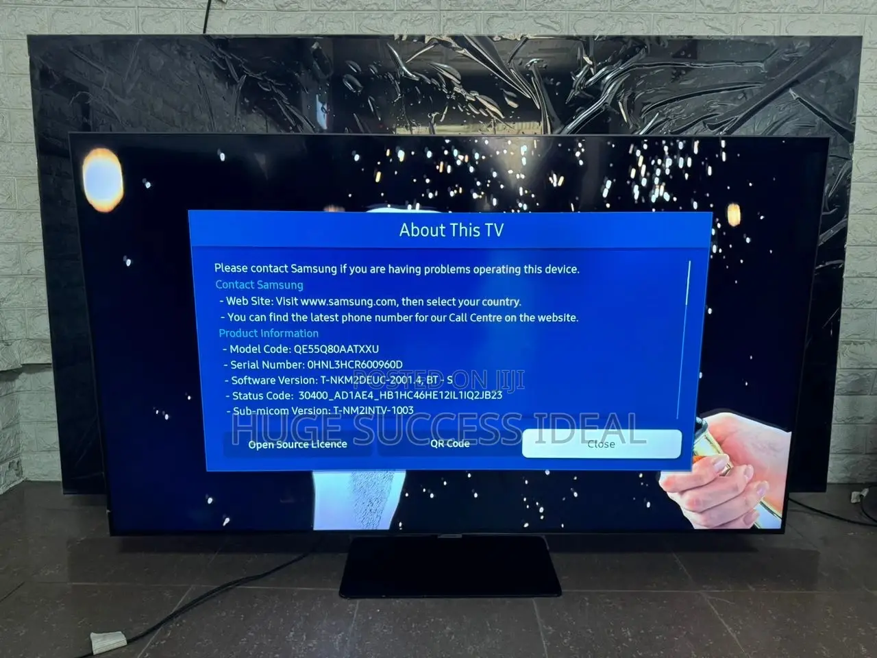 Samsung 55" Smart Ultra HD HDR Q80A Qled TV With Bixby