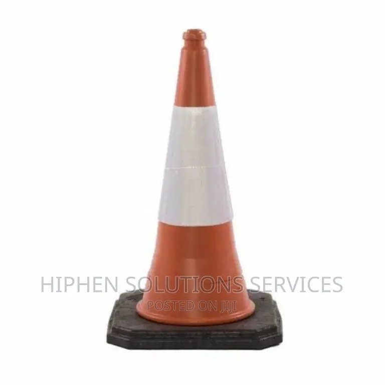 Traffic Cones Used Outdoors During Road Work