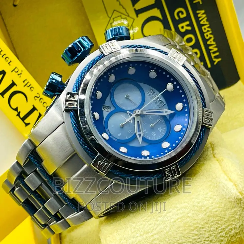 Original INVICTA Silver Steel Chain Watch Available in Store