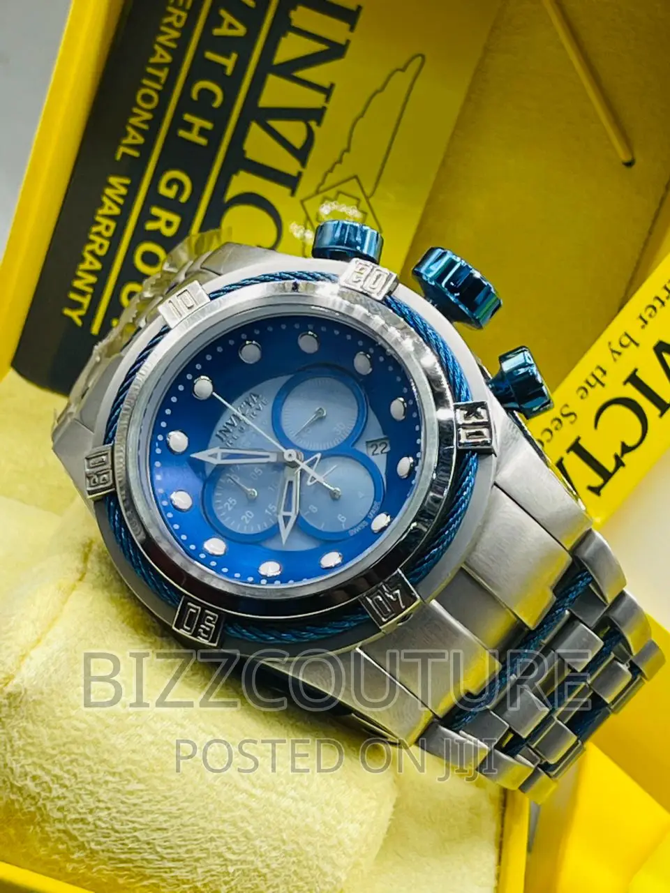 Original INVICTA Silver Steel Chain Watch Available in Store