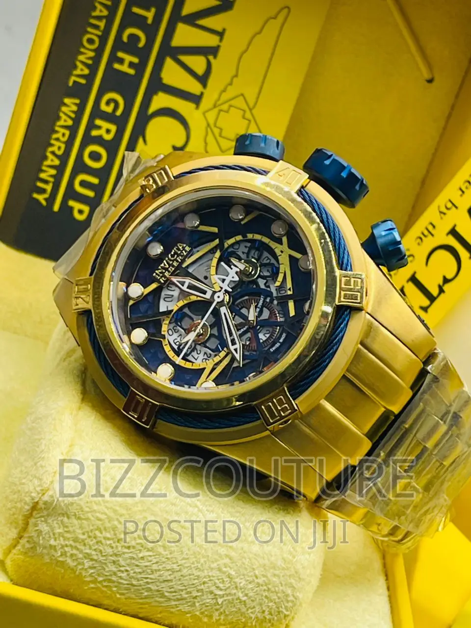 Original INVICTA Gold Chain Watch Available in Store
