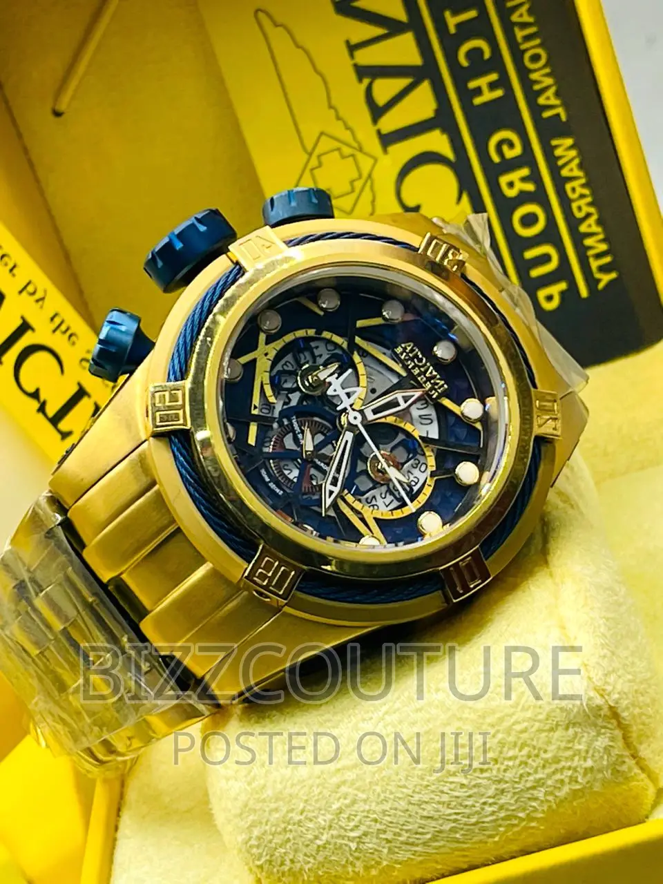 Original INVICTA Gold Chain Watch Available in Store