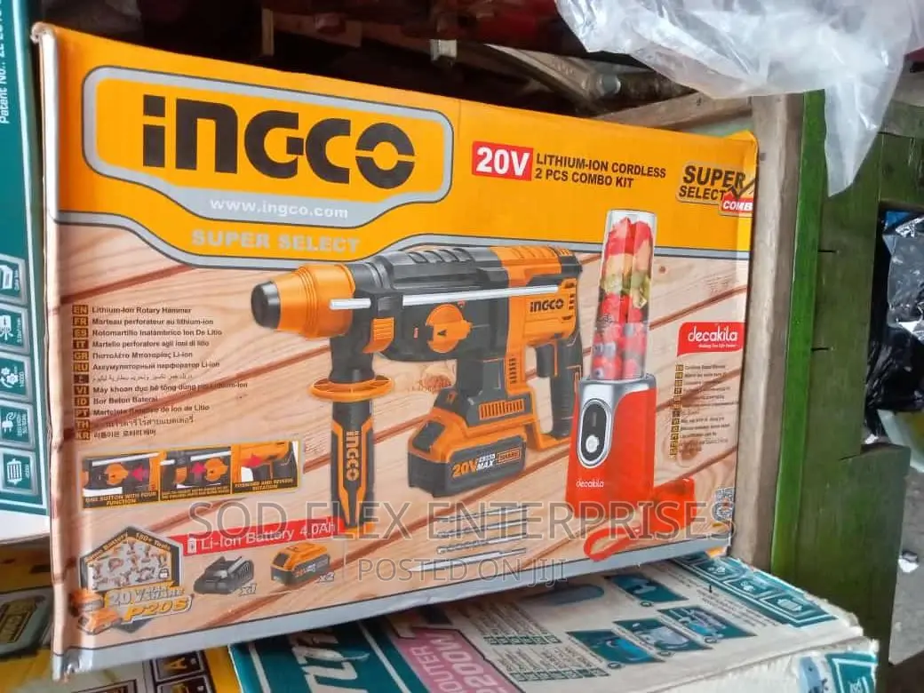 20v Ingco Hammer Drill Cordless Machine With Touch Light