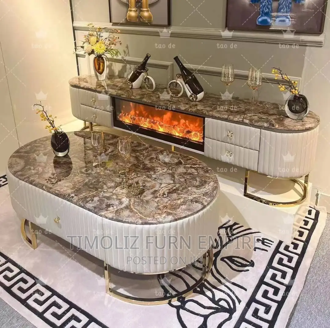 Luxury Marble Centre Table With TV Stand
