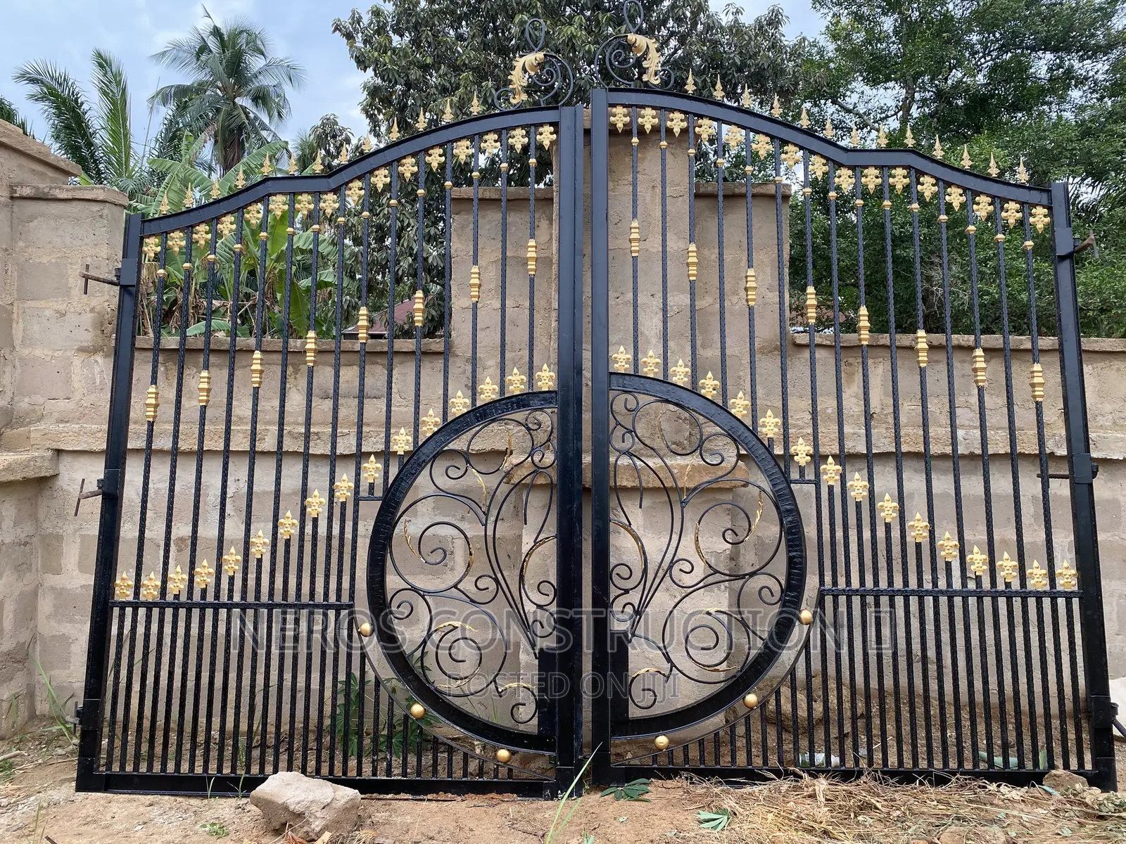 View Through Wrought Iron Gate