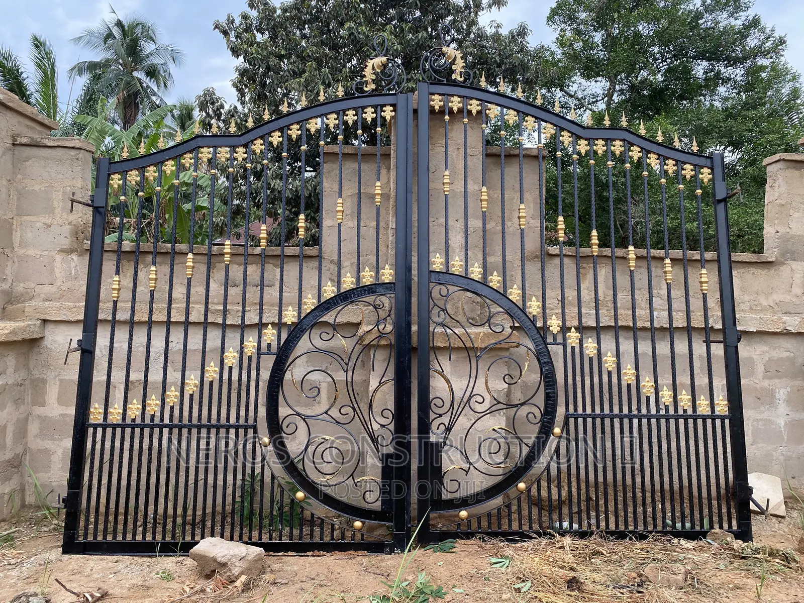 View Through Wrought Iron Gate