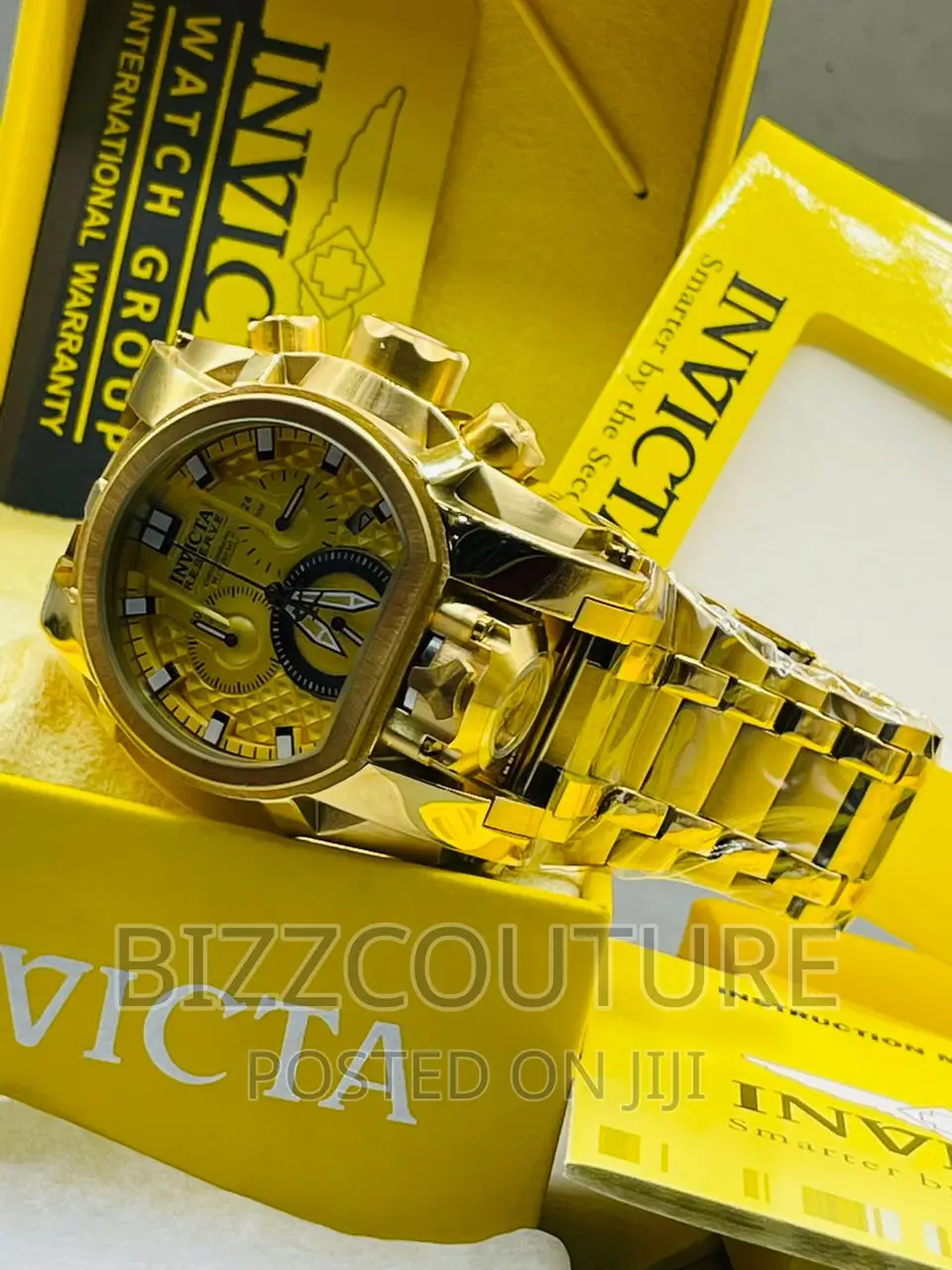 Original INVICTA Gold Chain Watch Available in Store
