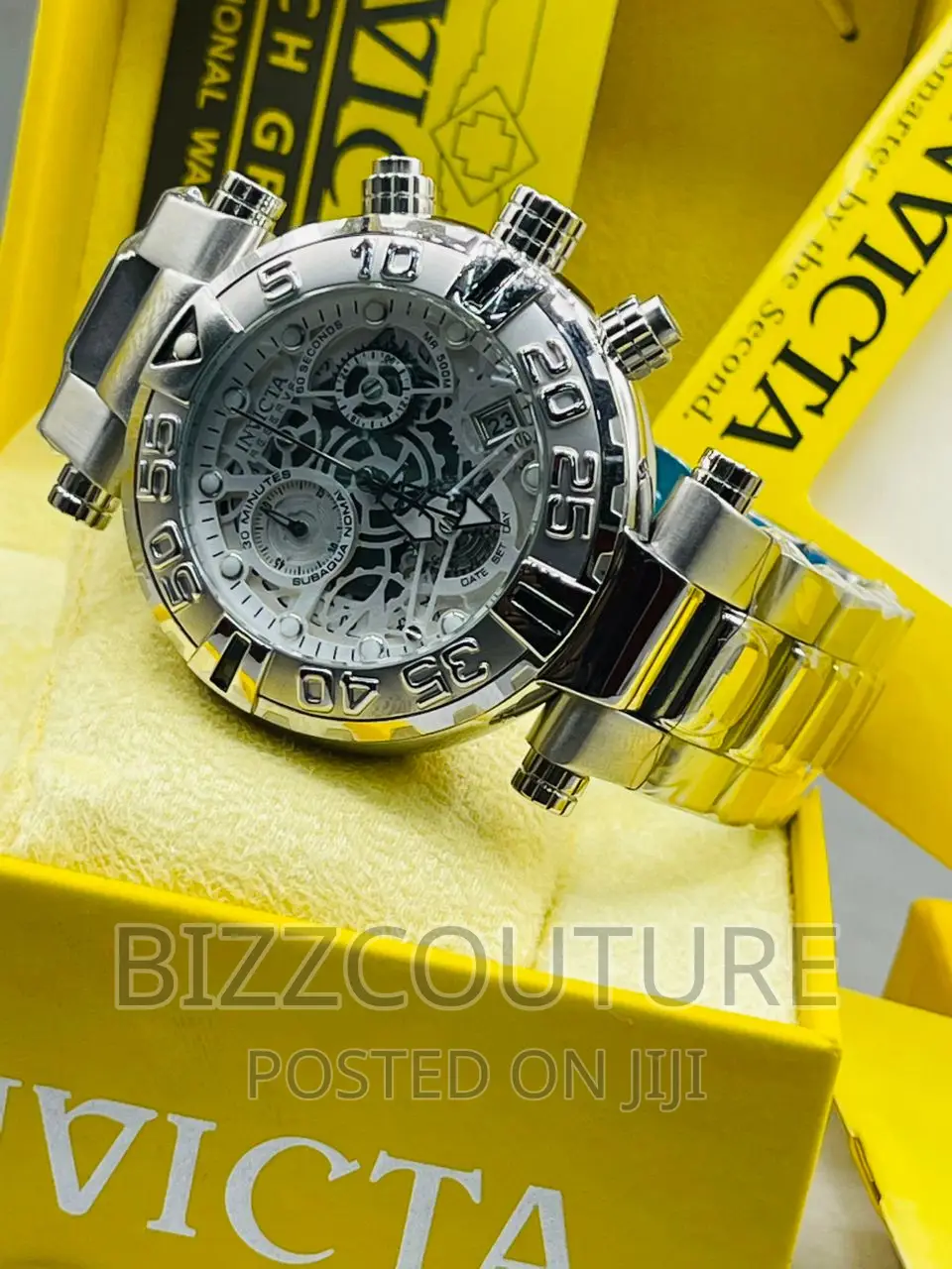 Original INVICTA Silver Chain Watch Available in Store