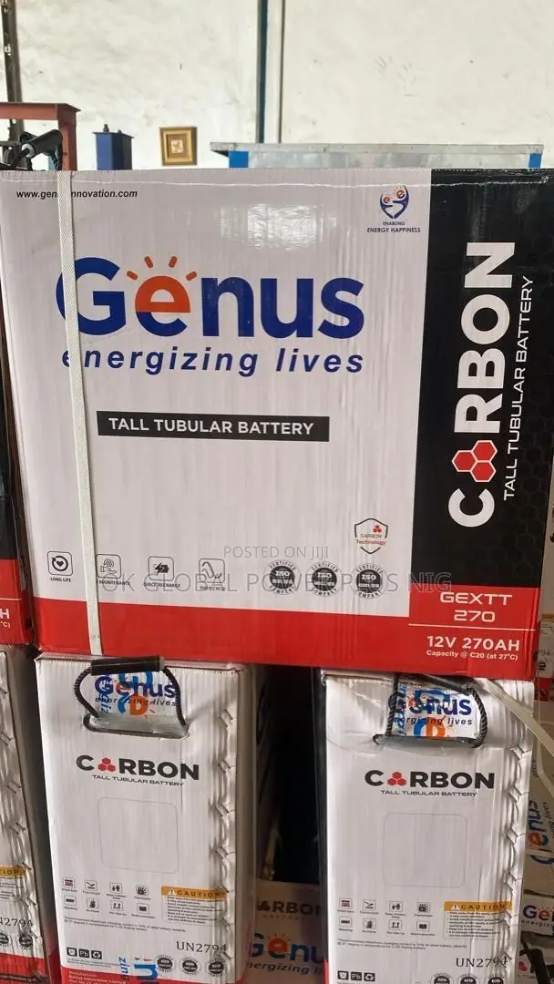 Genus 270ah/12v Carbon Tubular Battery