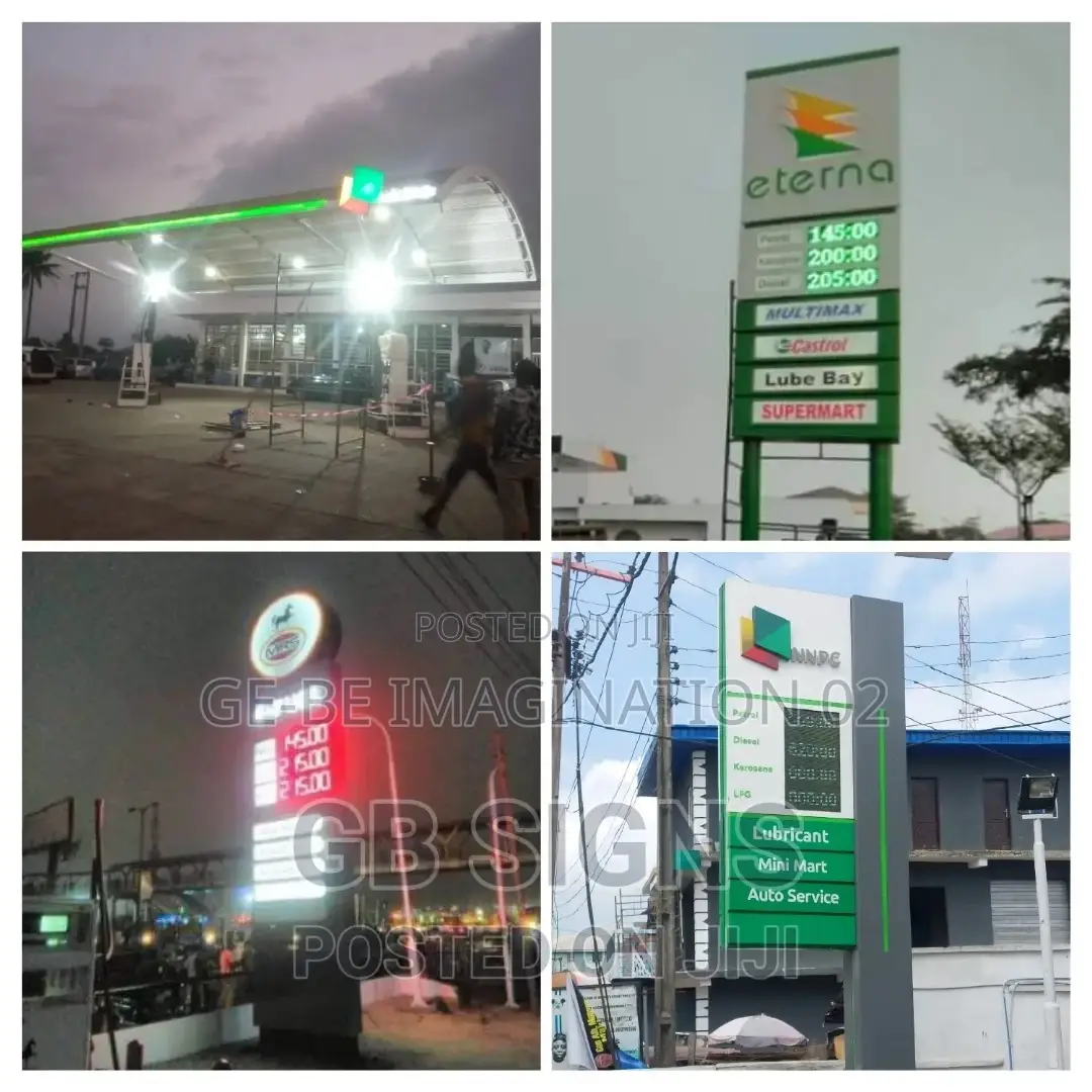 Filling Station Signage, Neon, Branding