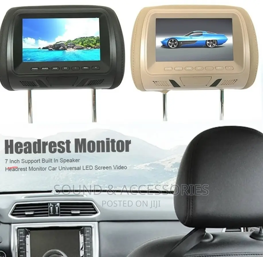 7" TFT/Led Headrest Monitor Player