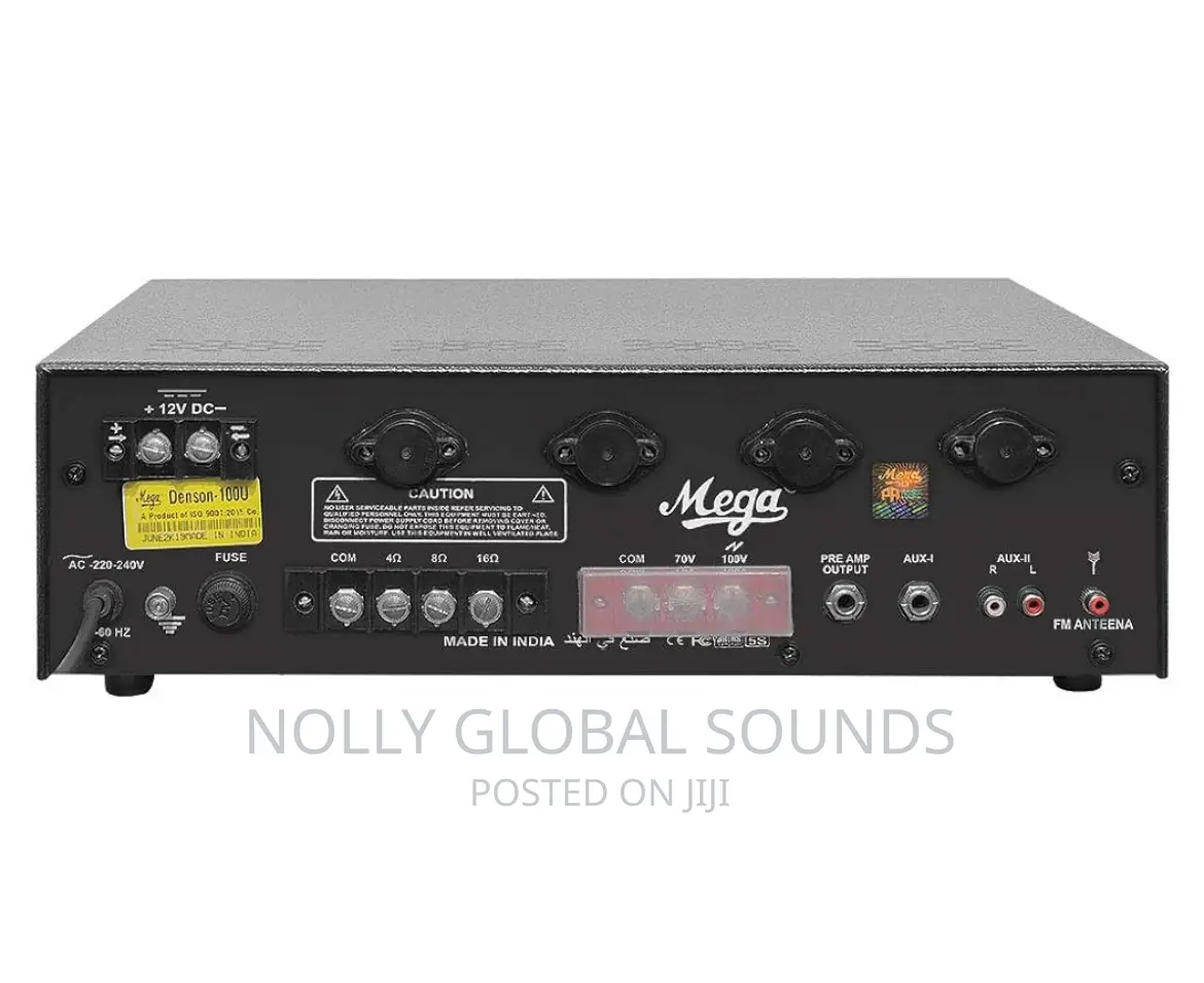 Mega 100 Watt Amplifier With Bluetooth/Usb Recorder Playback