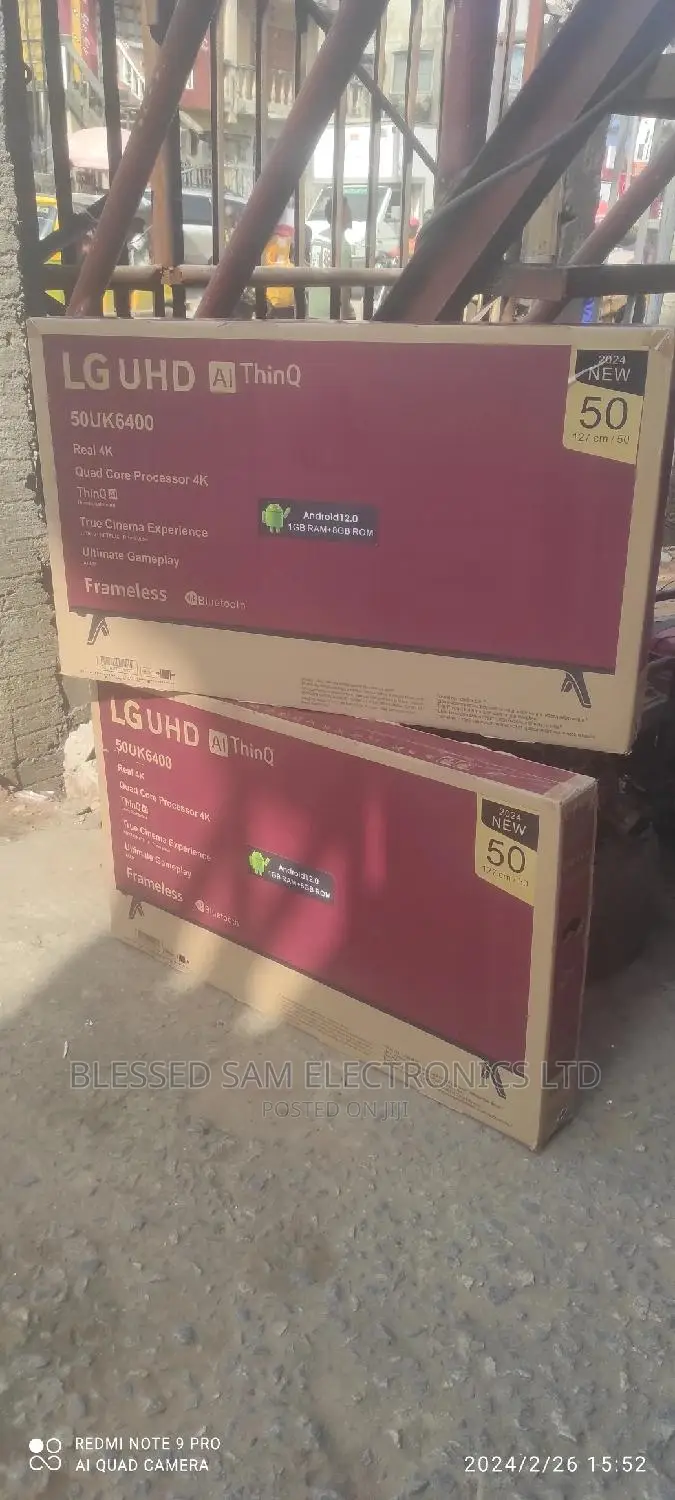 Original>LG 50"Inch Smart Android Tv>Netflix Flameless>Wifi