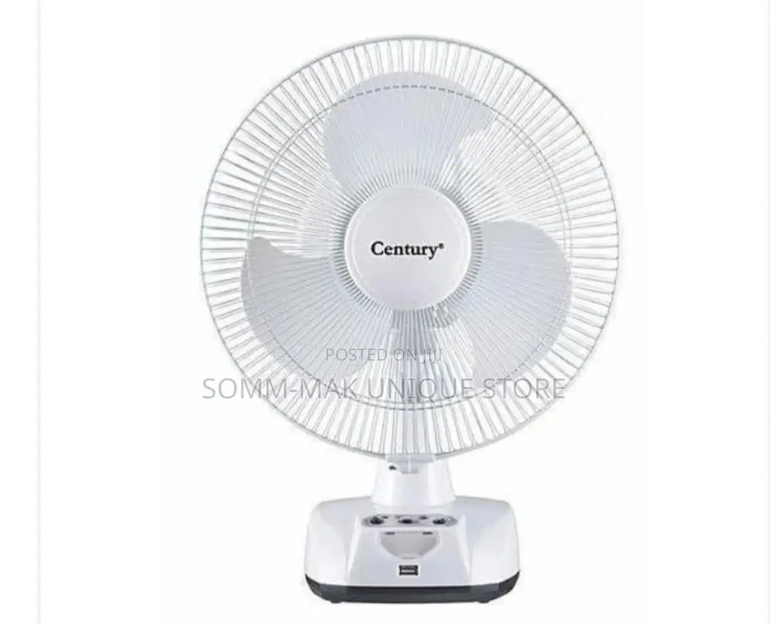 Rechargeable Table Fan With Led Light - 12" - 30W