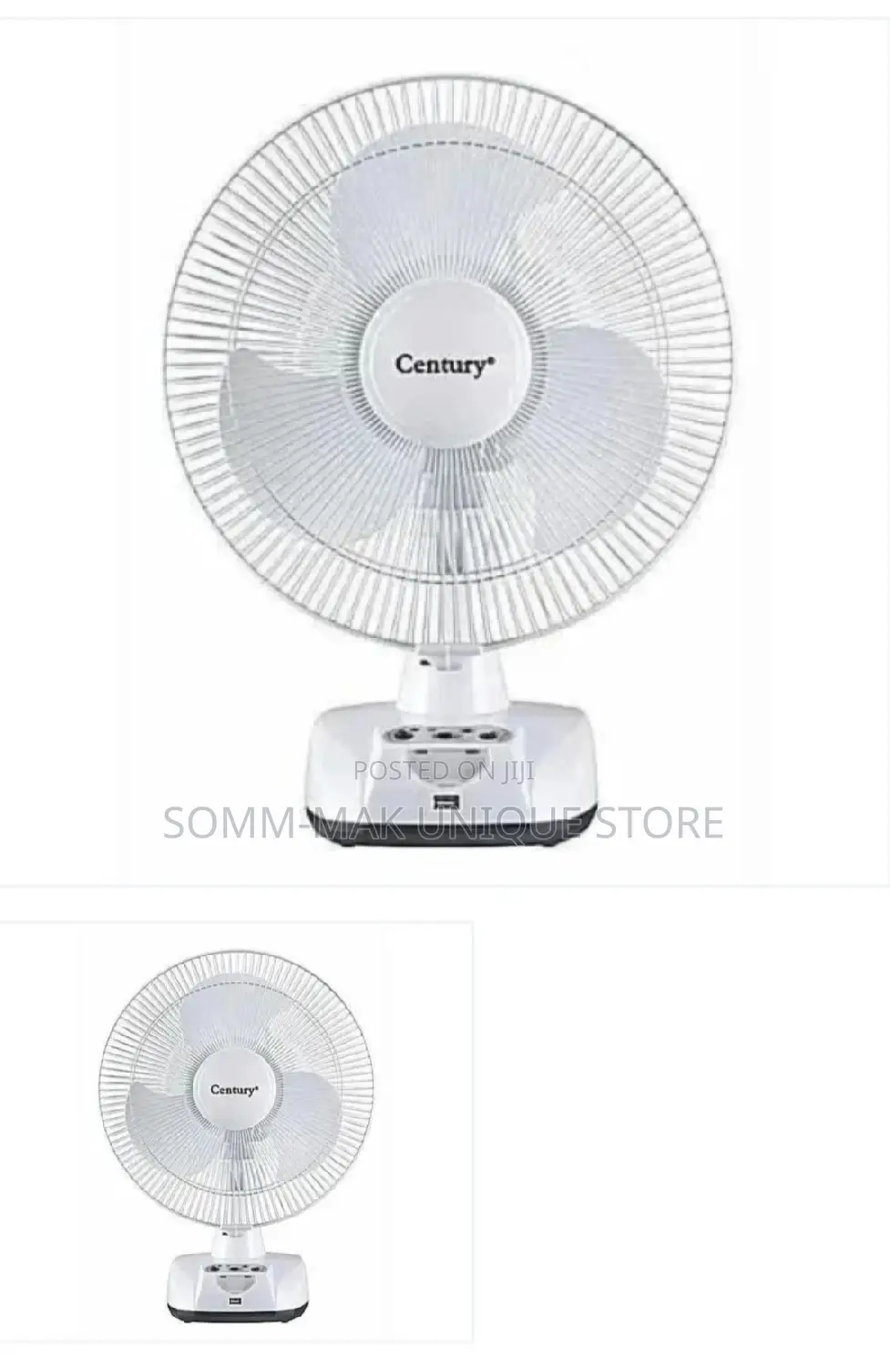 Rechargeable Table Fan With Led Light - 12" - 30W