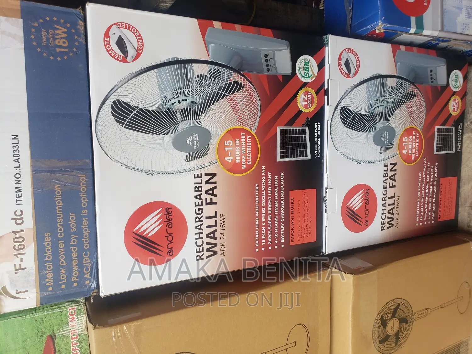 Andrakk Rechargeable Wall Fan