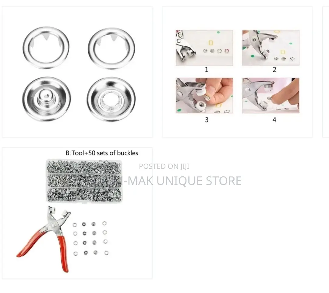 Plier Tool 9.5mm Snap Fasteners Tool Kit Prong Snaps Buttons