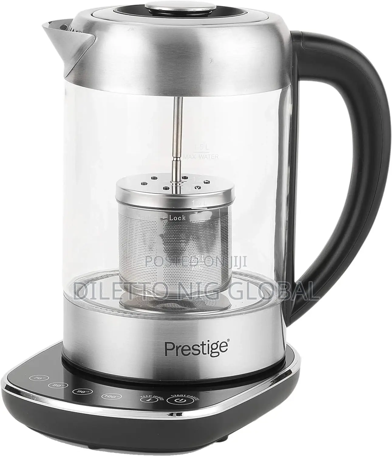 Prestige 2 in 1 Tea and Water Glass Kettle With Digital Base