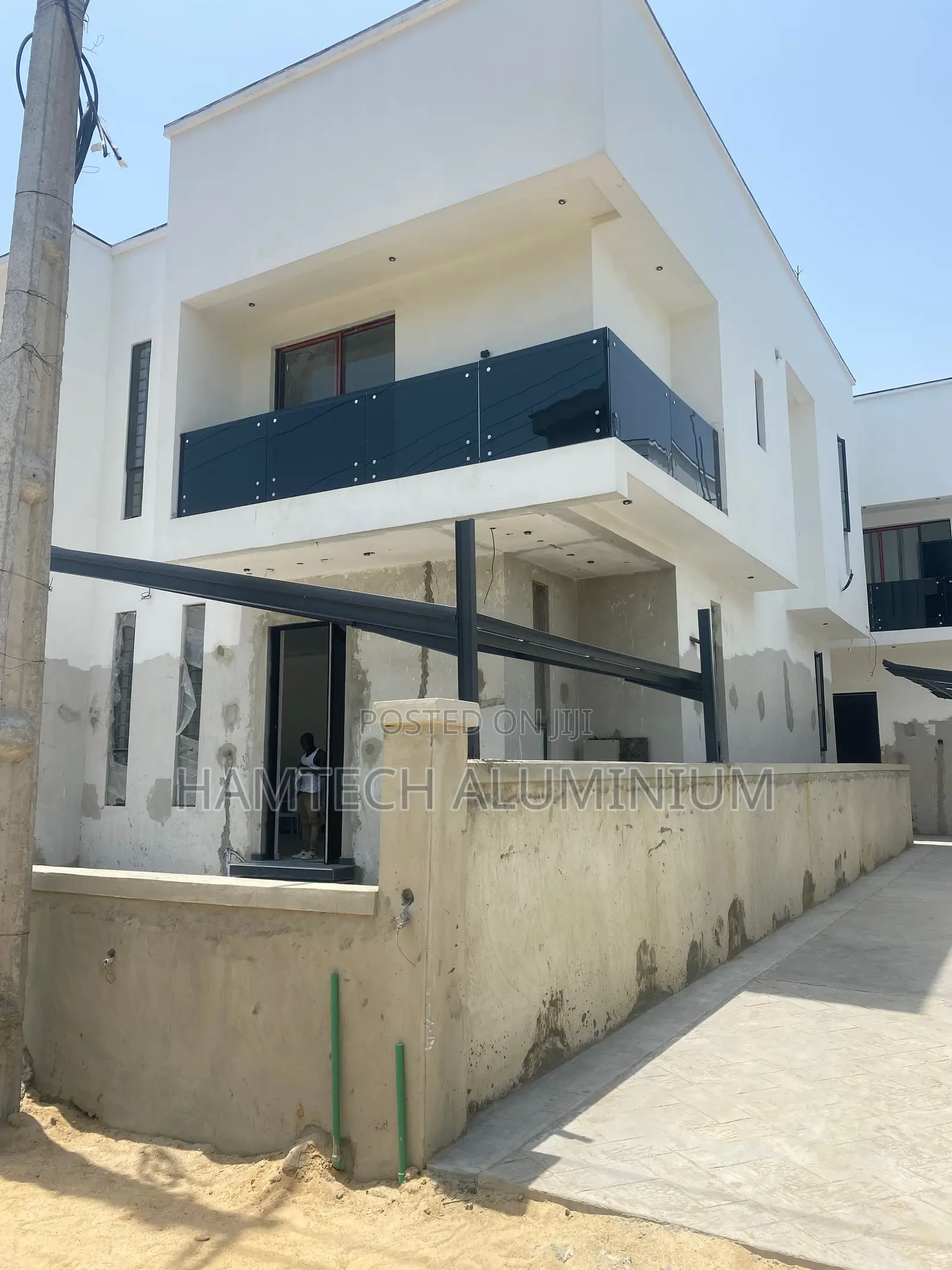 Grey 10mm Thick Tinted Tempered Glass Balcony Handrail