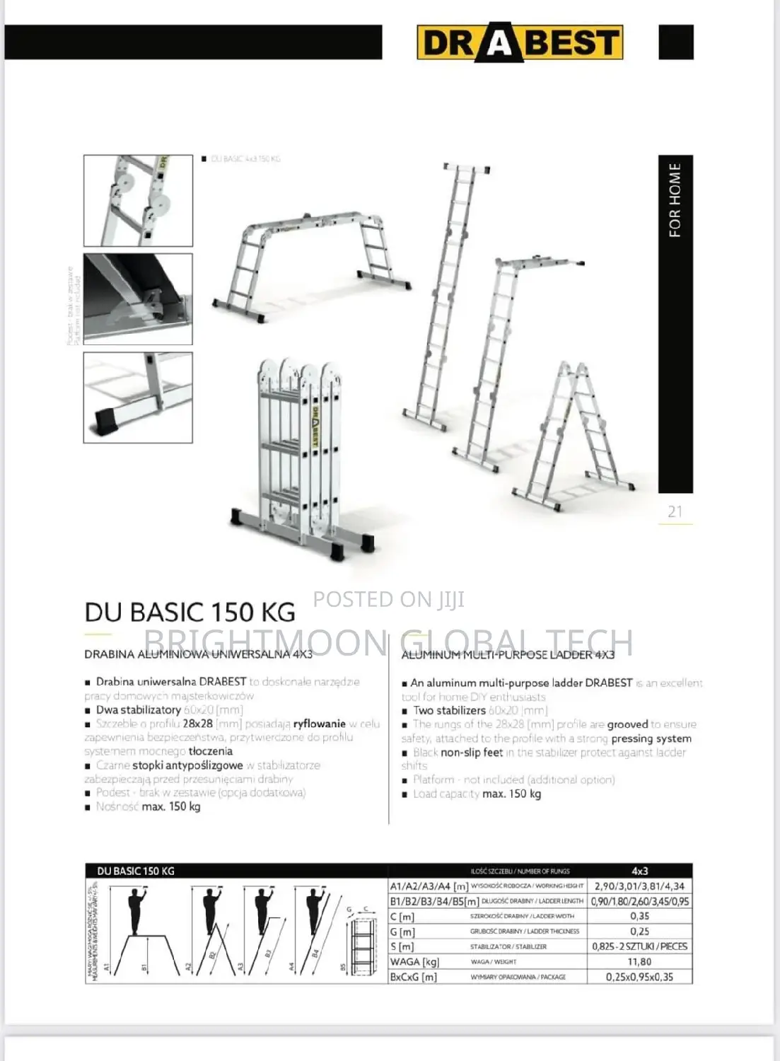 All Kinds of Fiberglass/ Aluminium Ladders Now Available