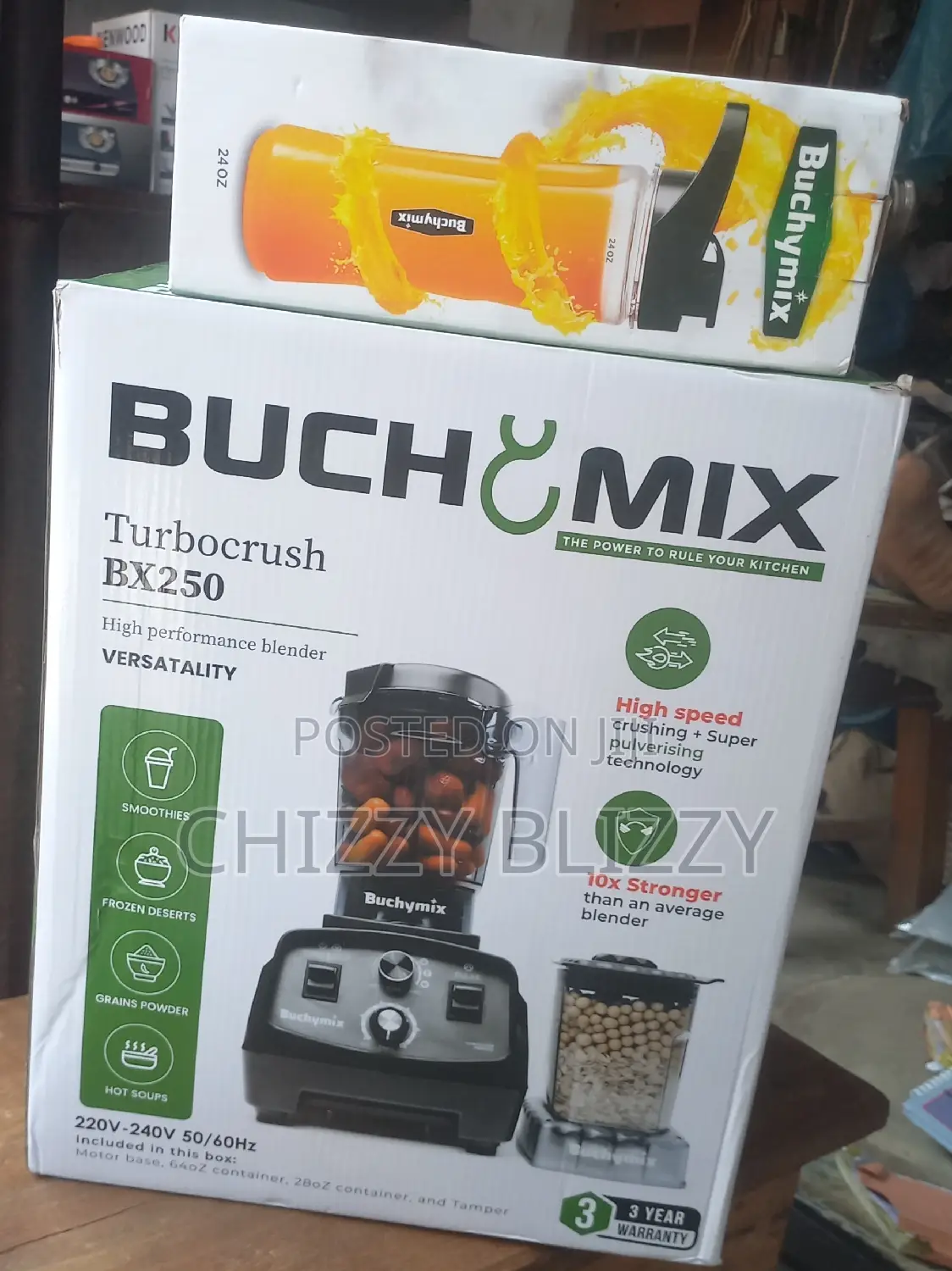 Buchymix 3-in-1 Turbocrush Commercial Blender 2litres, Black
