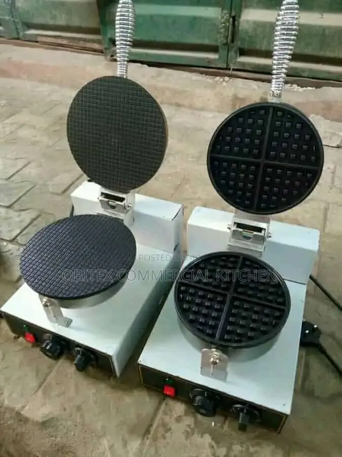 Commercial Electric Single Cone Baker And Single Waffle Bake