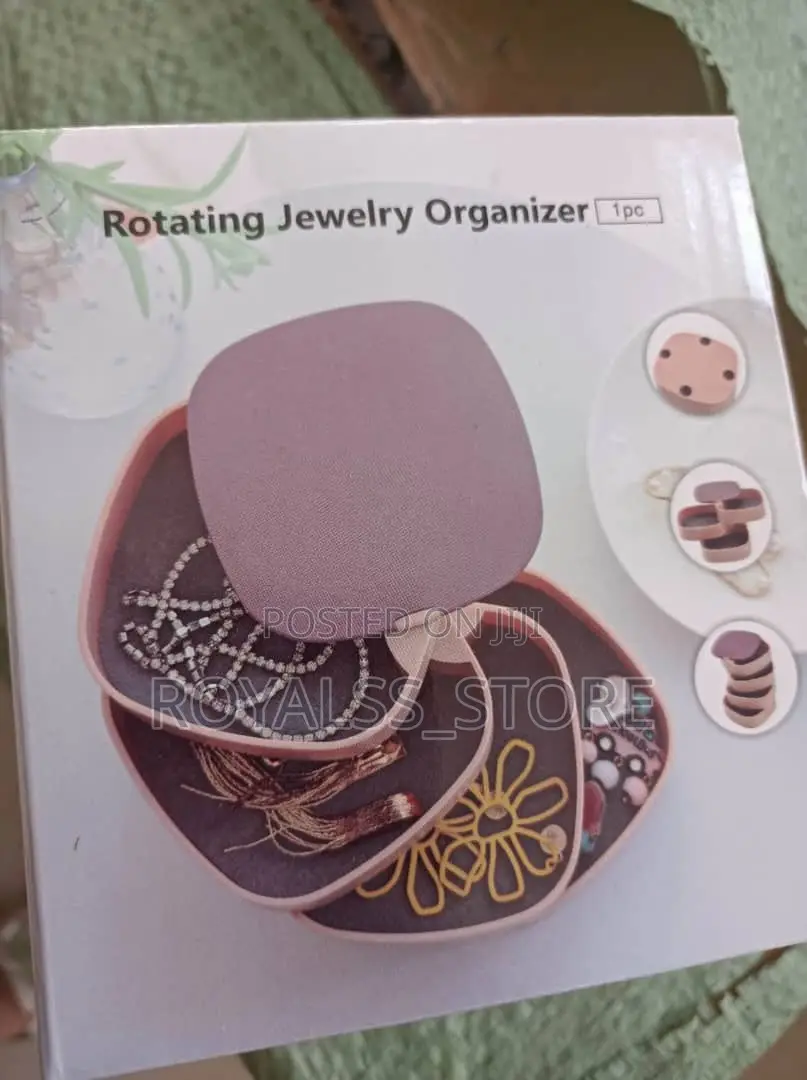 4 Layer Mini Rotating Jewelry Box With Mirror Jewelry Organizer