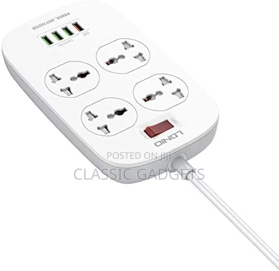 LDNIO Four Independent Switch Sockets With 4 Usb Ports