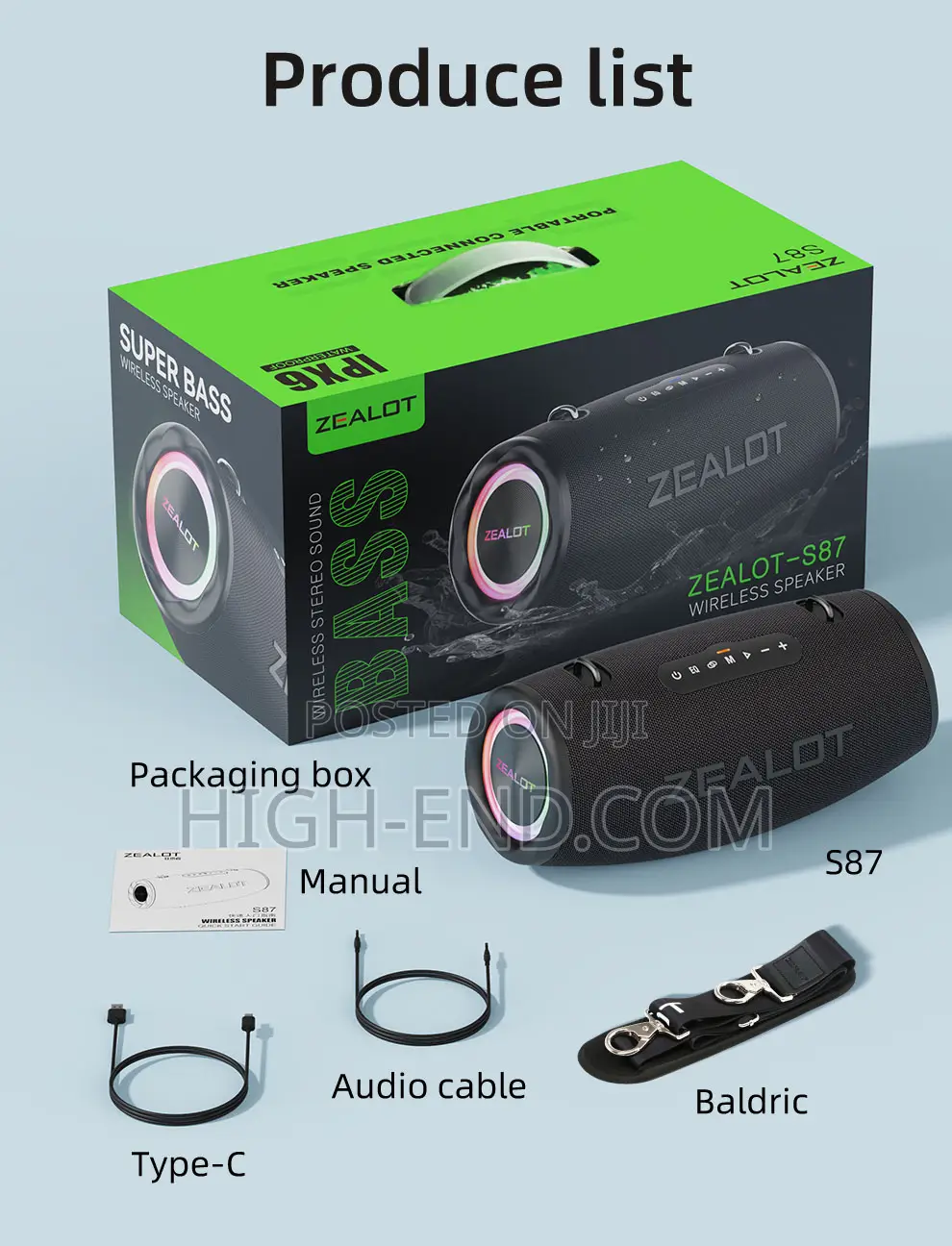 Zealot S87 Bluetooth Speaker