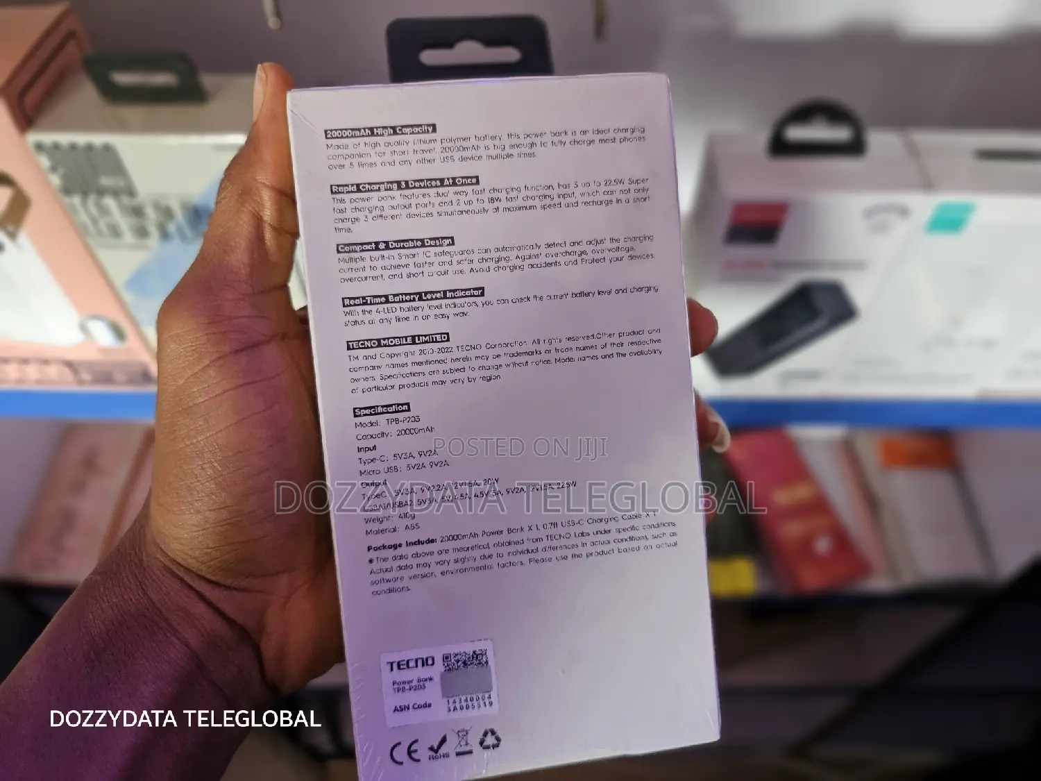 Tecno 20000mah 22.5w Original Powerbank