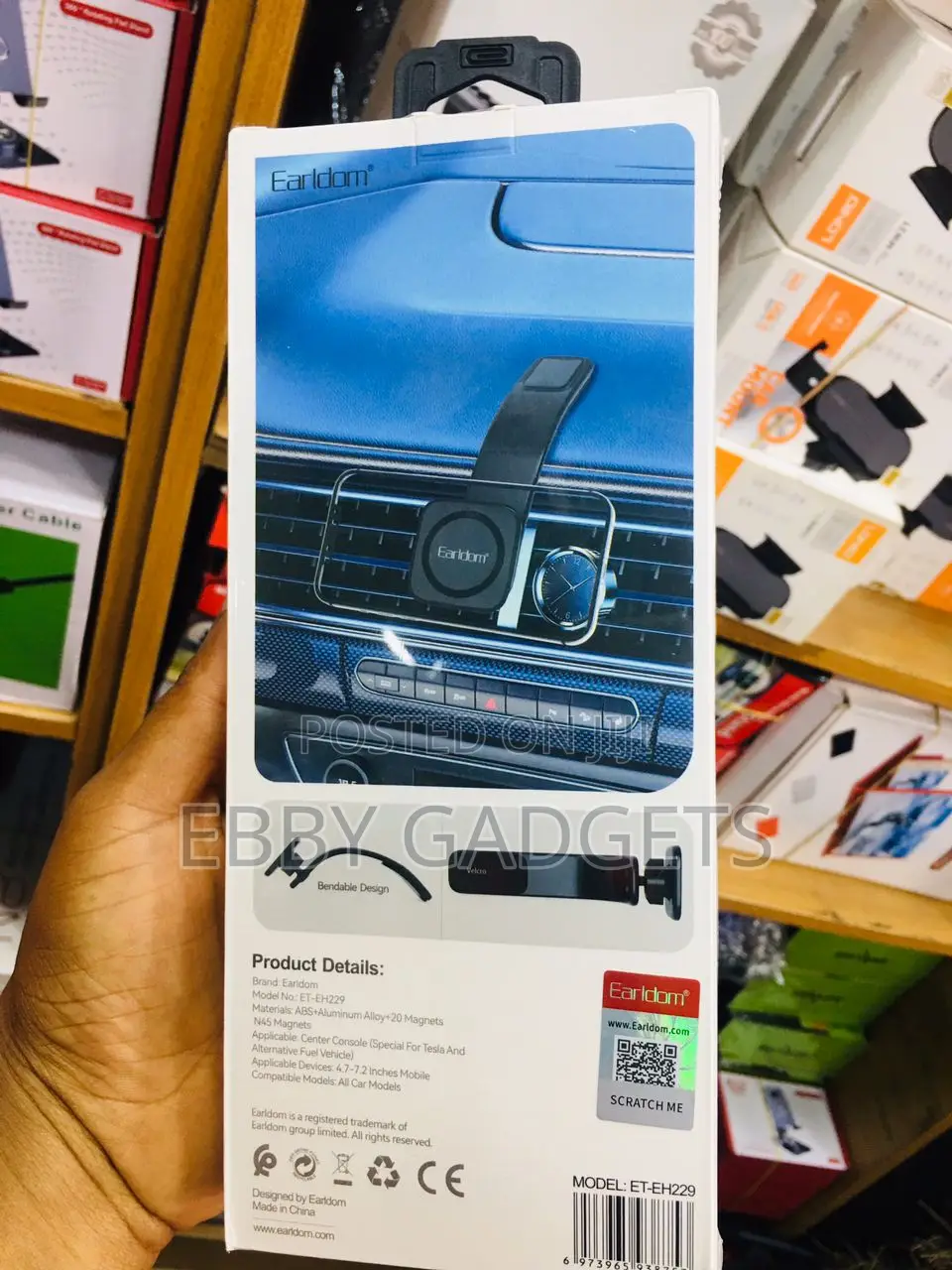 Earldom Bendable Magnetic Suction Car Holder Eh229