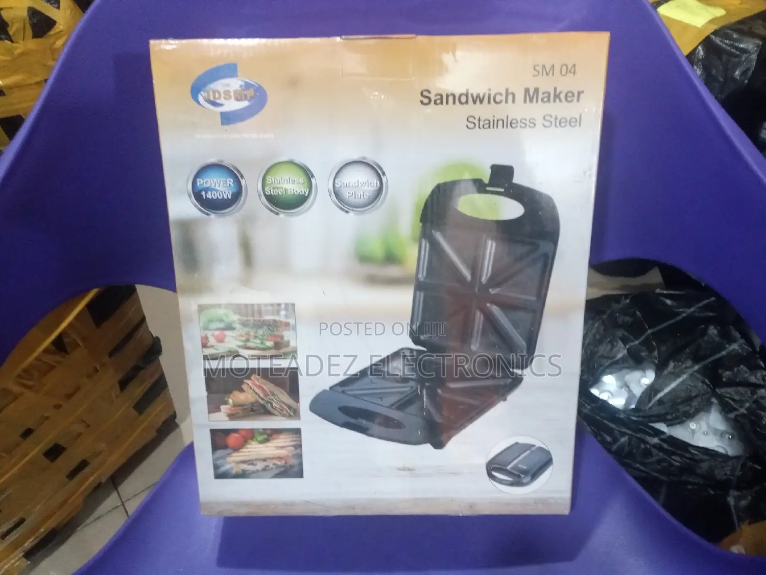 JD SMP 4 Slices Non Stick Plate Bread Toaster/Sandwich Maker